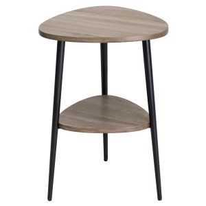 Vigo Side Table With Shelf Oak Style Veneer