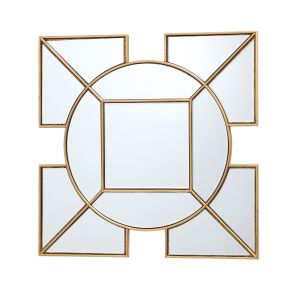 Lyshia Square Mirror With Gold Foil Detail 60CM