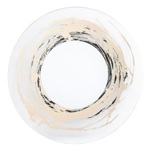 Semora Round Mirror With Gold And Silver Foil Detail 80CM