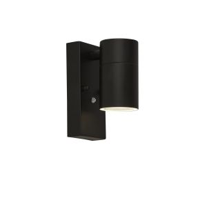 1 Light Outdoor Black Wall Light With Dusk Dawn Sensor