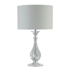 Sanna 1 Light Table Lamp, Acrylic With White Shade