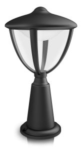 Robin Pedestal/Post Lamp 1 Light LED IP44 Exterior Black Aluminium/Synthetic