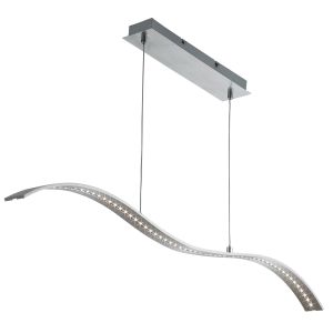 LED Bar Lights - Pendant Bar Satin Silver - Wavey