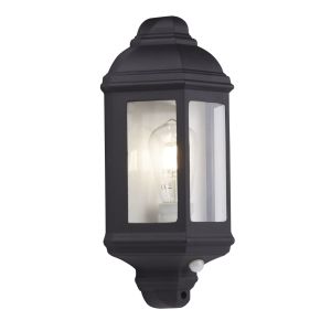 Outdoor & Porch Wall Light Black Flush - IP44