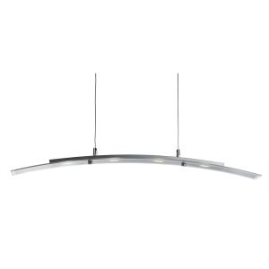 Dimmable LED Bar Light LED - Curved Pendant 4 Light 5W - Frosted Glass With Clear Edge