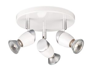 Vega 3 Plate Spotlight GU10, White