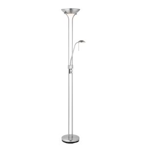 4329SS Mother & Child - Satin Silver Floor Standard Lamp Double Dimmer (No Bulbs Included)