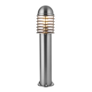 Endon YG-6002-SS Louvre Single Outdoor Pedestal Polished Stainless Steel/Polished Chrome Finish