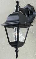 2 Light Black Outdoor Downwards Wall Light