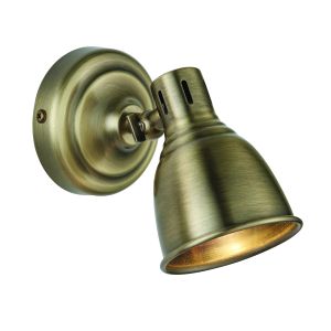 Westbury 1 Light GU10 Antique Brass Wall / Ceiling Mounted Spot Light