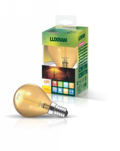 Value Vintage LED Ball E14 230V 2W 2200K Gold Glass