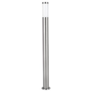 Helsinki 1 Light E27 Low Energy Outdoor IP44 Post Stainless Steel With White Plastic Diffuser