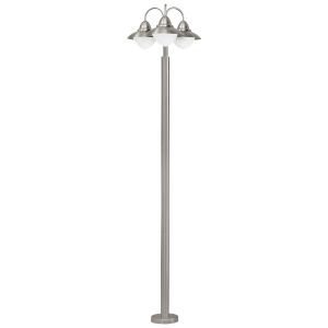 Sidney 3 Light Outdoor IP44 Post E27 Stainless Steel With Opal Glass