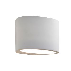 G9 Oval White Plaster Wall Light