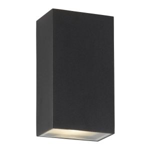 LED Outdoor Up/Down Rectangle Wall Bracket, Black