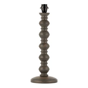 Joss 1 Light E27 Dark Grey Washed With A Lightly Distressed Finished Solid Wood Table Lamp (Base Only)