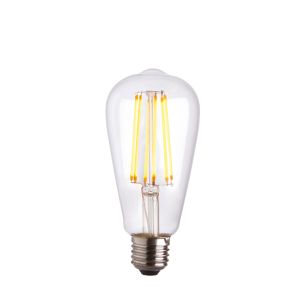 6W E27 Clear Dimmable LED Filament Pear Shaped Bulb, 1800K 600 Lumens