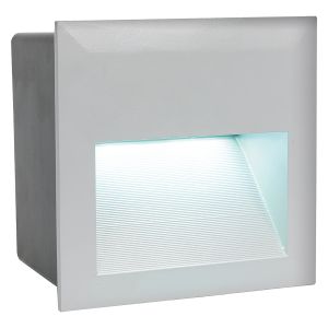 Zimba-Led 1 Light LED Outdoor IP65 Square Recessed Light Silver With Aluminium