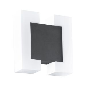 Sitia 2 Light LED Integrated Outdoor IP44 Anthracite Wall Light With Plastic White Diffuser