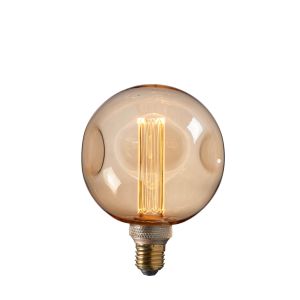 Dimple E27 2.5W 120lm LED Bulb With Amber Tinted Dimpled Glass
