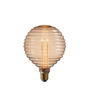 Beehive E27 2.5W 120lm LED Bulb With Amber Tinted Ribbed Glass