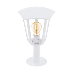 Monreale 1 Light E27 Outdoor IP44 White Wall Light With Plastic Transparent Panels