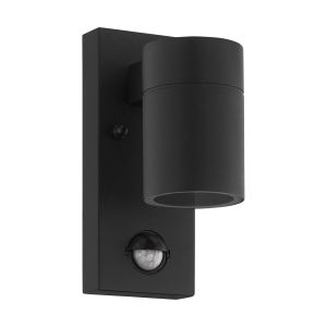 Riga 5,, 1 Light LED GU10 Outdoor IP44 Wall Light Black With Clear Glass