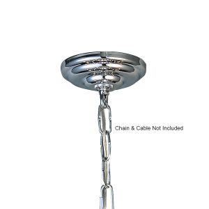 Ceiling Plate 13.5cm And Bracket Polished Chrome. (Max Load Rating 15kg Depending On Suitable Fixing)