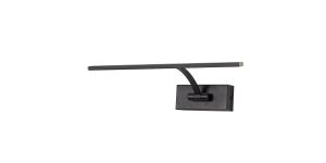 Actea Small 1 Arm Wall Lamp/Picture Light, 1 x 6W LED, 3000K, 470lm, Sand Black, 3yrs Warranty