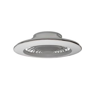 Alisio XL 95W LED Dimmable Ceiling Light & 58W DC Reversible Fan, Silver Finish c/w Remote Control, APP & Alexa/Google Voice Control, 5900lm