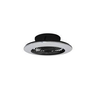 Alisio Mini 70W LED Dimmable Ceiling Light With Built-In 30W DC Reversible Fan, Black Finish c/w Remote Control, 4900lm
