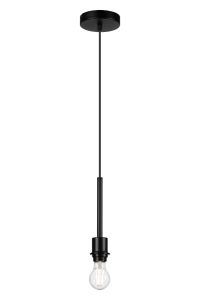 Baymont Satin Black 1 Light E27 Universal 3m Single Pendant, Suitable For A Vast Selection Of Shades