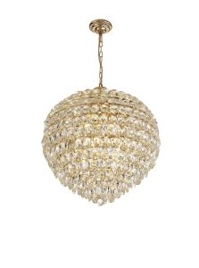 Brisa Pendant, 12 Light E14, French Gold/Crystal Item Weight: 29.2kg