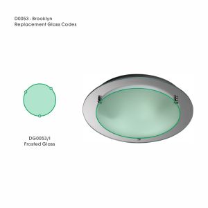 Brooklyn Frosted White Inner Replacement Glass For D0053