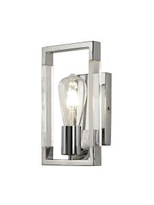 Canto Wall Lamp 1 Light E27 Polished Nickel/Acrylic