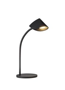 Capuccina Large 1 Light Table Lamp, 8.5W LED, 3000K, 610lm, Black, 3yrs Warranty