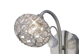 Cara Shade Satin Nickel/Crystal