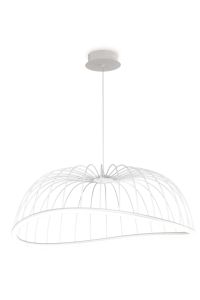 Celeste Pendant 81cm Round, 40W LED, 3000K, 2800lm, White, 3yrs Warranty