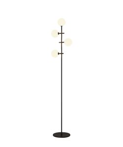 Cellar Floor Lamp 4 Light, Replaceable 5W LEDs, 4000K, Black