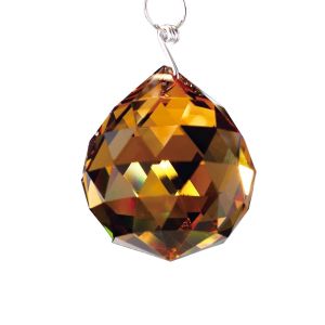 Crystal Sphere Without Ring Amber 40mm