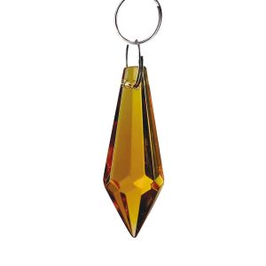 Crystal Drop Without Ring Amber 36mm