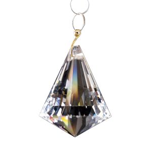 Crystal Pyramid Without Ring Clear 30mm