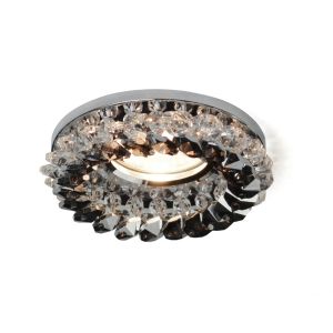 Crystal Cluster Downlight Round Rim Only Clear/Smoked, IL30800 REQUIRED TO COMPLETE THE ITEM, Cut Out: 62mm