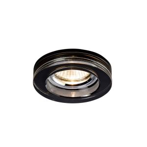 Crystal Downlight Deep Round Rim Only Black, IL30800 REQUIRED TO COMPLETE THE ITEM, Cut Out: 62mm