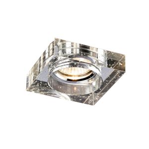 Crystal Bubble Downlight Square Rim Only Clear, IL30800 REQUIRED TO COMPLETE THE ITEM, Cut Out: 62mm