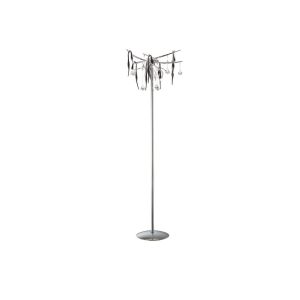 Cygnet Floor Lamp 6 Light G4 Polished Chrome/Black Glass/Crystal, NOT LED/CFL Compatible Item Weight: 15kg