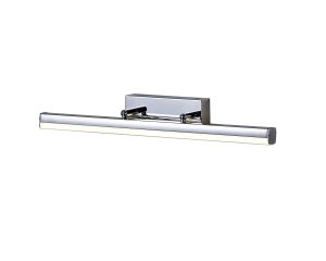 Dalaman Wall Lamp Small Adjustable, 1 x 6W LED, 4000K, 612lm, IP44, Polished Chrome, 3yrs Warranty