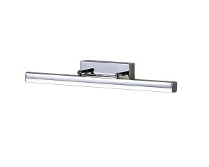 Dalaman Wall Lamp Medium Adjustable, 1 x 12W LED, 4000K, 1192lm, IP44, Polished Chrome, 3yrs Warranty