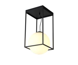 Desigual Large Tall Semi Flush, 1 Light E27, Matt Black