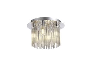Faxton Ceiling Light, 4 x G9, IP44, Polished Chrome/Clear Glass